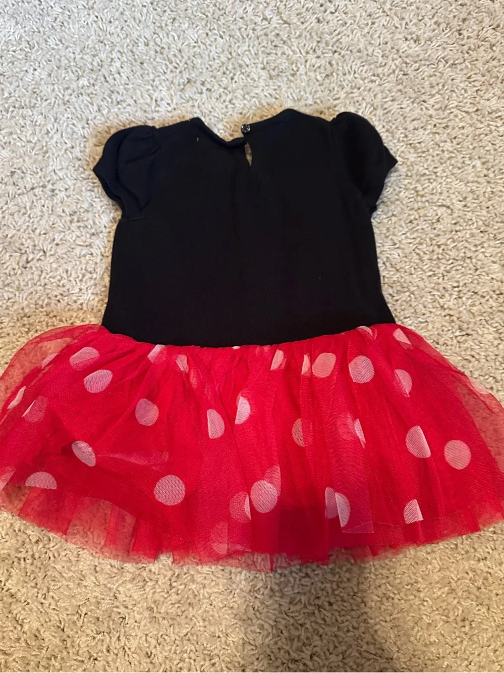 GAP Minnie-Inspired Black Top with Red Polka Dot Tulle Skirt